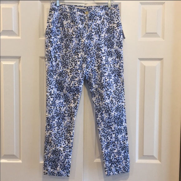 Michael Kors Flower printed skinny pant size 4 - Picture 1 of 6